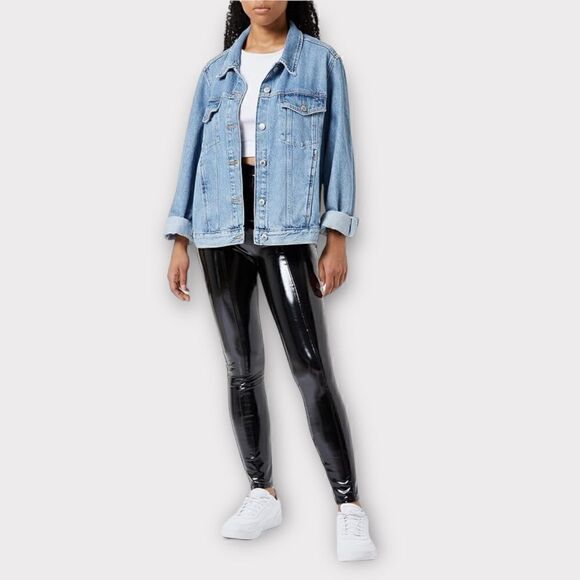 NWT- Spanx Faux Patent Leather Leggings - Picture 7 of 9